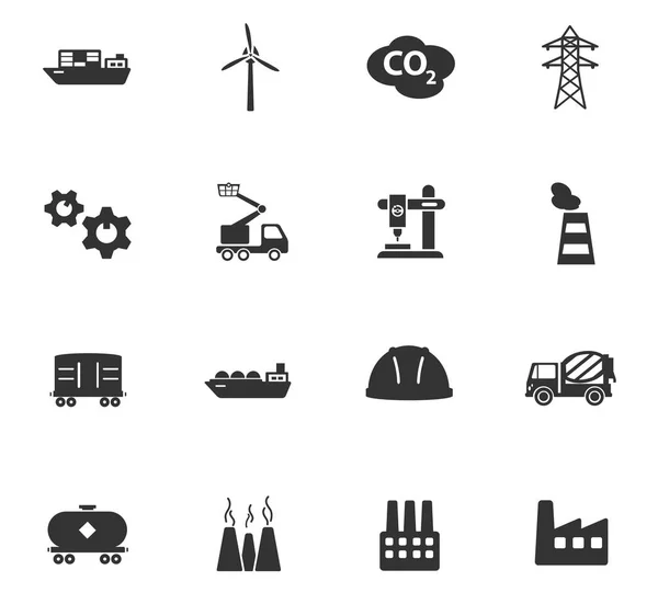 Conjunto de iconos industria — Vector de stock