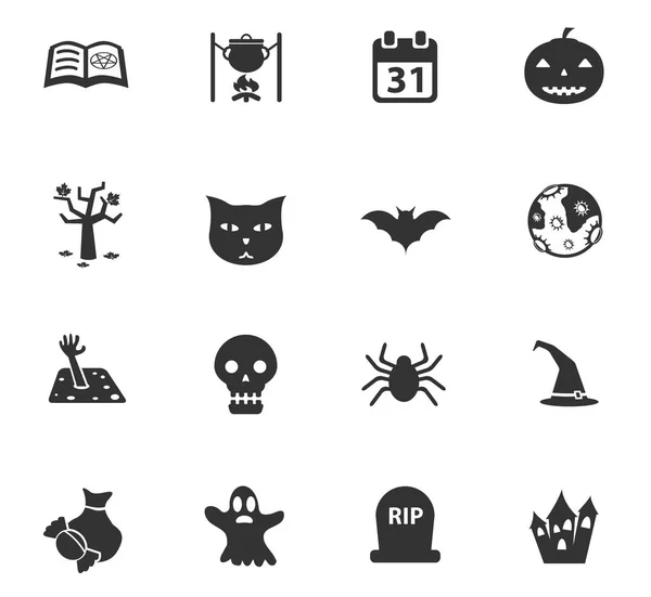 Symbolset zu Halloween — Stockvektor