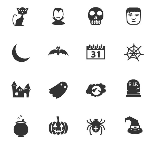 Conjunto de iconos Halloween — Vector de stock