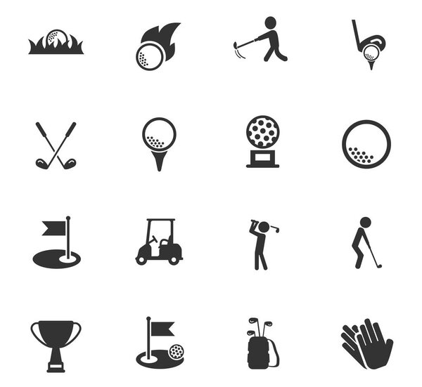 golf icon set