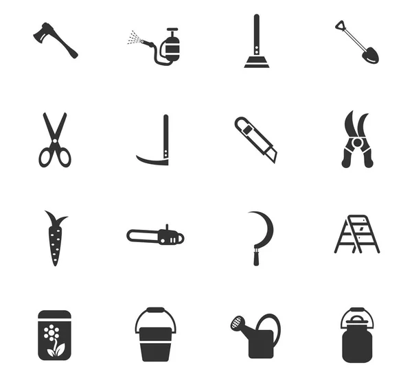 Bahçe aletleri Icon set — Stok Vektör