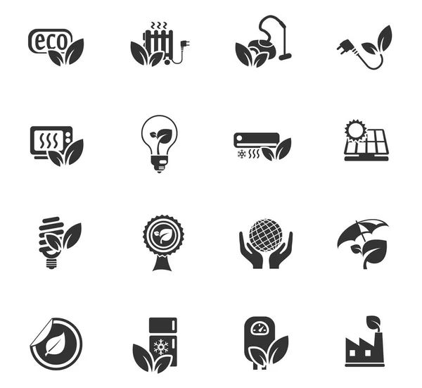 Eco icono conjunto — Vector de stock