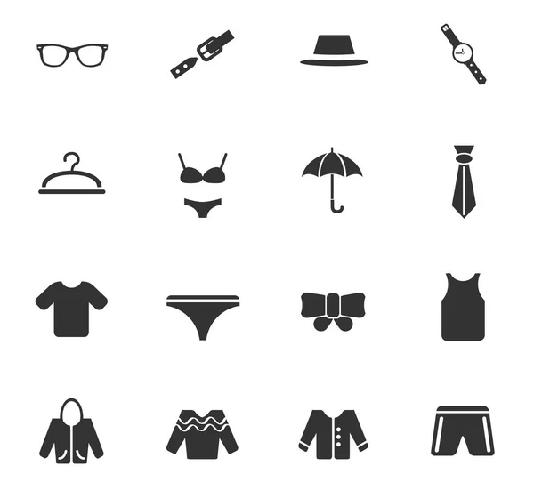 Ensemble d'icône de vêtements — Image vectorielle