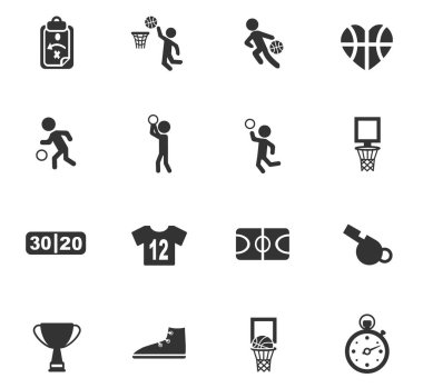 Basketbol simgesi seti