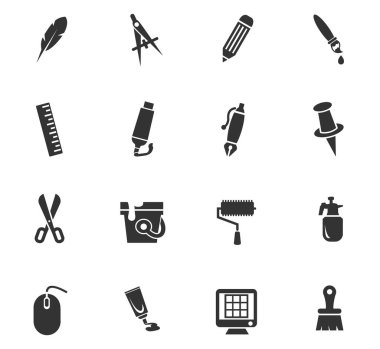 sanat araçları simge seti