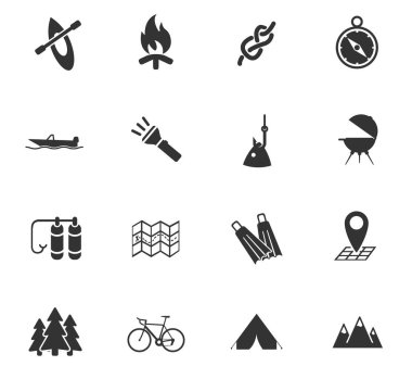 Aktif istirahat Icon set