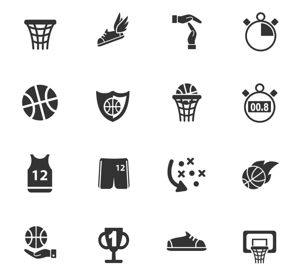 Basketball icon set — Stock Vector