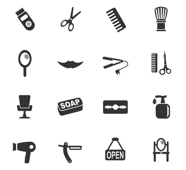 Conjunto de ícones de barbearia —  Vetores de Stock