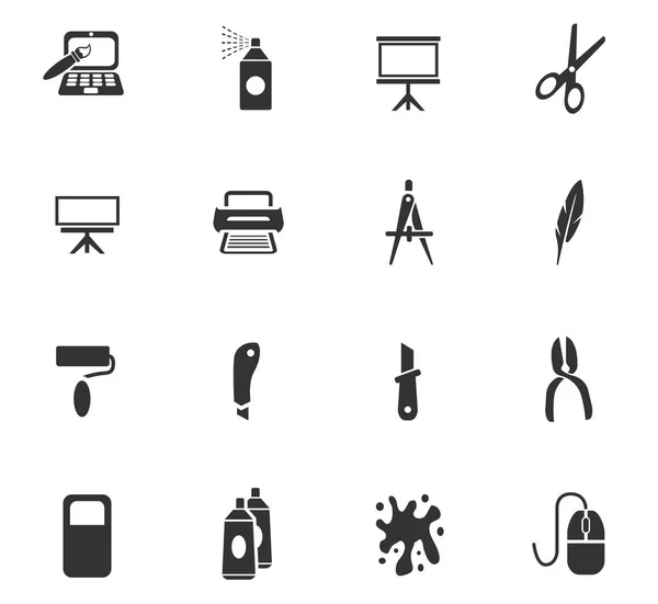 Conjunto de ícone de ferramentas de arte —  Vetores de Stock