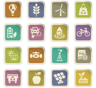 Alternatif enerji simgesi seti