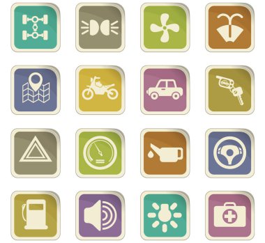 Araba Dükkanı Icon set