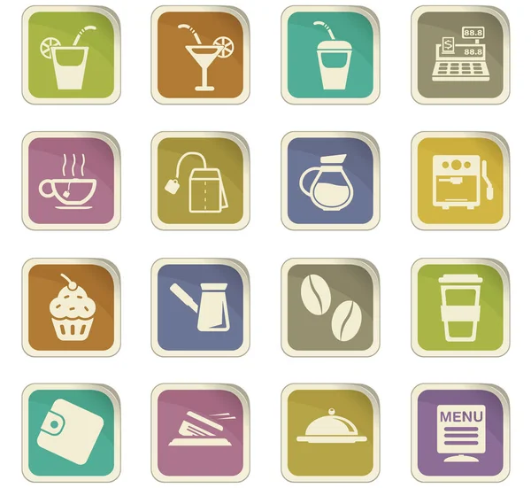 Cafe icon set — Stock Vector