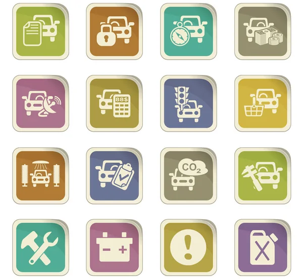 Conjunto de iconos de servicio de coche — Vector de stock