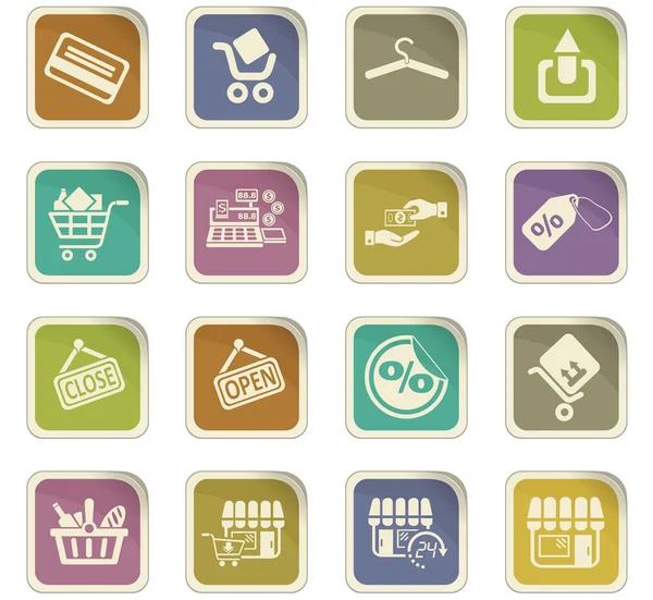 Shopping icon set — Stock Vector