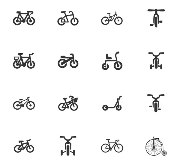Conjunto de ícones do tipo bicicleta — Vetor de Stock