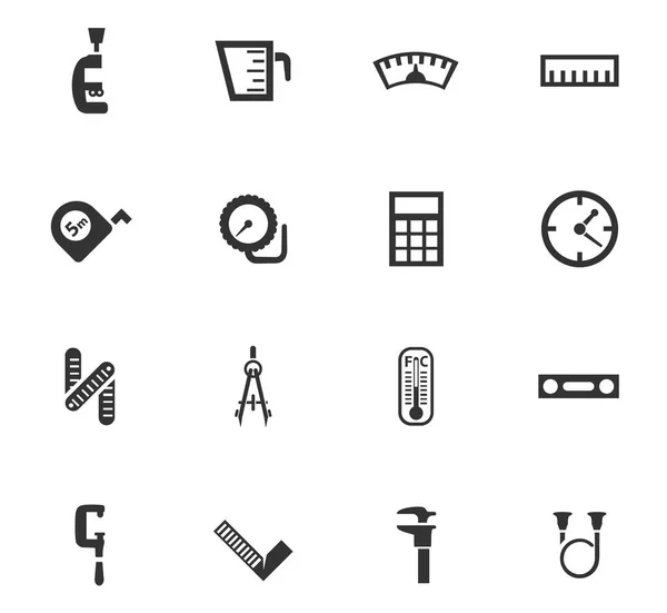 Ölçme araçları Icons set — Stok Vektör