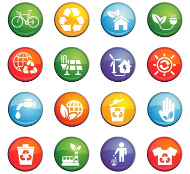 Alternatif enerji simgesi seti