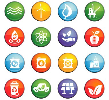 Alternatif enerji simgesi seti