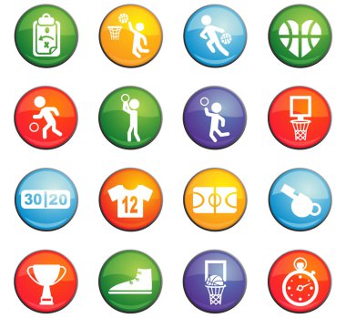 Basketbol simgesi seti