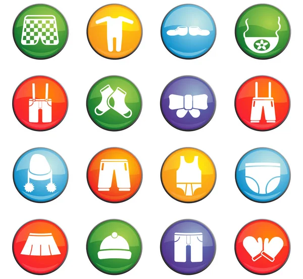 Bebek giysileri Icon set