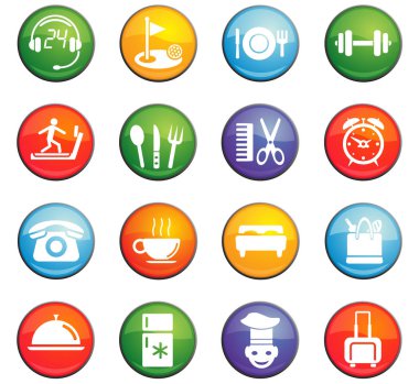 Otel Oda Servisi Icon set