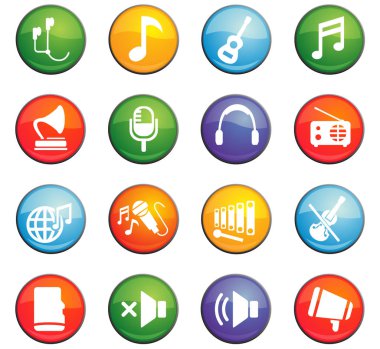 Müzik simgesi seti