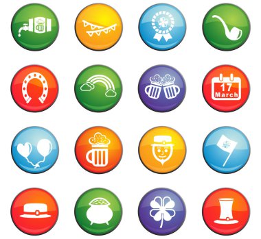 Aziz patrick günü Icon set