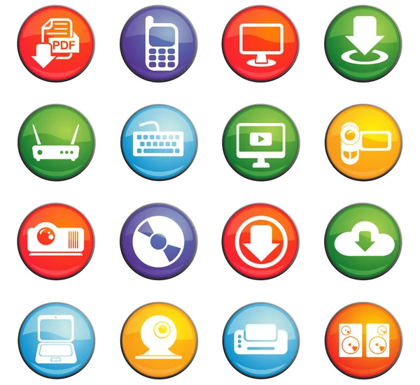 Computer icon set — Stock Vector