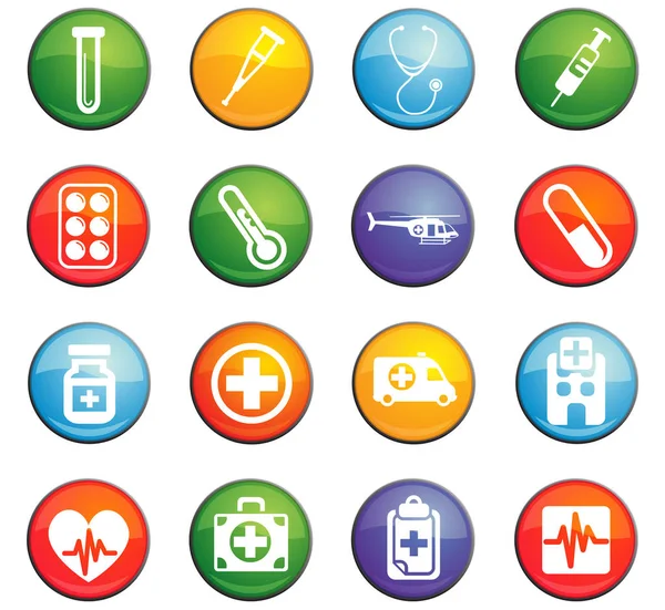 Set di icone medicinali — Vettoriale Stock