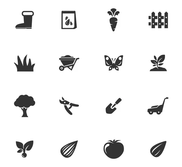 Juego de iconos de jardinería — Vector de stock