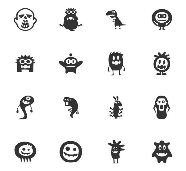 Monster icons set — Stock Vector