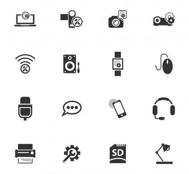 Icons set elektronik onarım