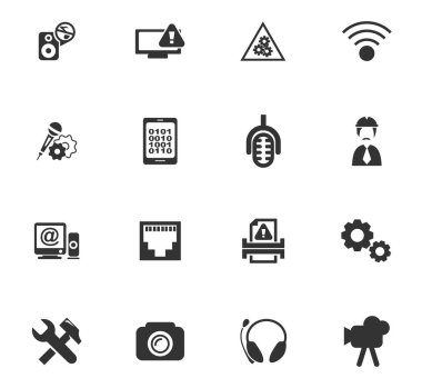 Icons set elektronik onarım