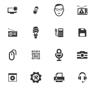 Icons set elektronik onarım