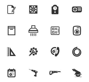 Icons set elektronik onarım
