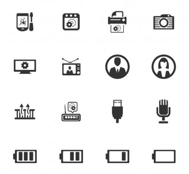 Icons set elektronik onarım