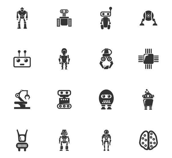 Conjunto de iconos de robot — Archivo Imágenes Vectoriales