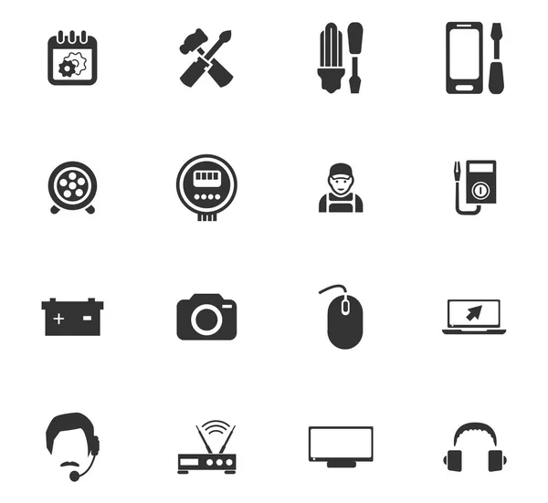 Electronics repair icons set — Stock Vector