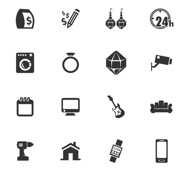 Pandjeshuis icons set — Stockvector