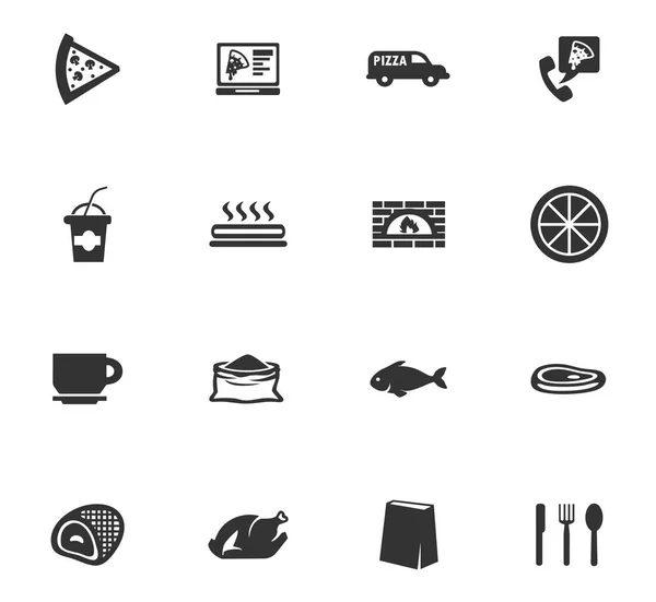 Conjunto de iconos de restaurante — Archivo Imágenes Vectoriales