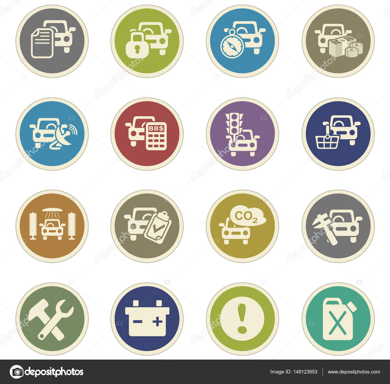 Car service icon set Stock Vector by ©Lisess 149123653