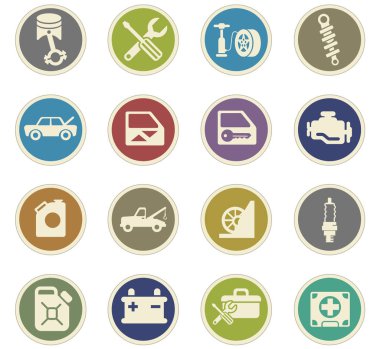 Araba Dükkanı Icon set