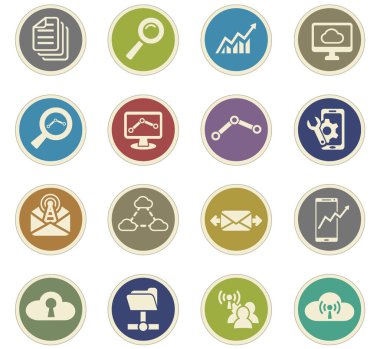 Veri analitik Icon set