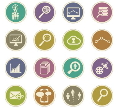 Veri analitik Icon set
