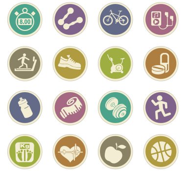 fitness simgesi seti