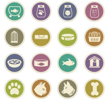 Evcil hayvan Icon set için ürünler
