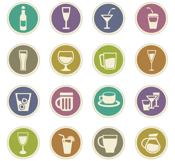 Набор иконок для стаканов — стоковый вектор