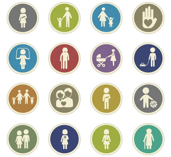 Family icon set — Stock Vector