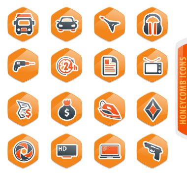 piyon dükkan Icons set