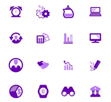 İş yönetimi ve insan kaynakları Icons set